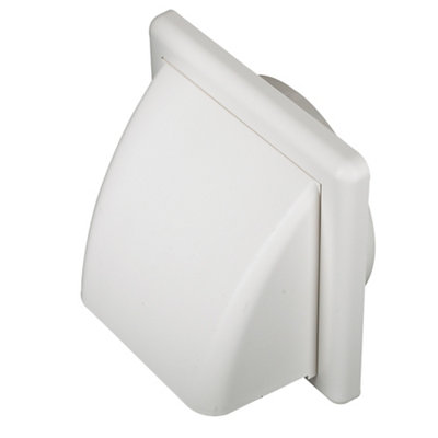 Manrose White Square Applications Requiring Low Extraction Rates Hooded Air Vent V1241w, (H)140Mm (W)140Mm