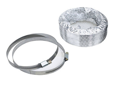 Manrose Aluminium Flexible Ducting Hose, (L)1M (Dia)125Mm