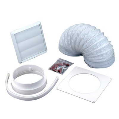 Manrose V43077 White Cooker Hood Venting Kit (D)125Mm