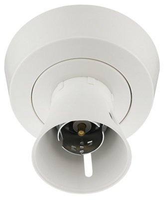 Bg White Bayonet Cap (B22) Straight Batten Lampholder 763