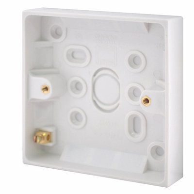 Bg Plastic 16Mm Single Pattress Box