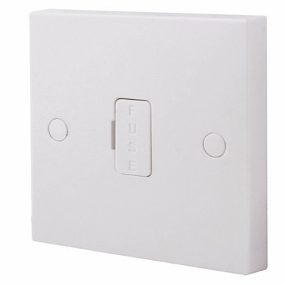 Bg 13A 1 Gang 1 Way Raised Square Profile Unswitched Fused Connection Unit