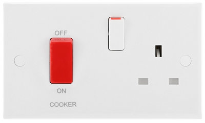Bg White Cooker Switch & Socket