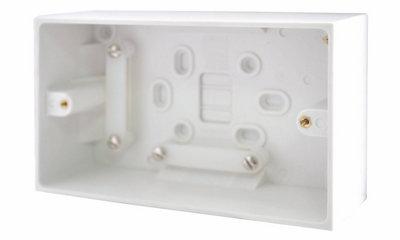 Bg Plastic 40Mm Double Pattress Box
