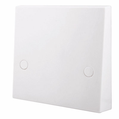 Bg White 45A Raised Square Profile Screwed Unswitched Cooker Connection Unit