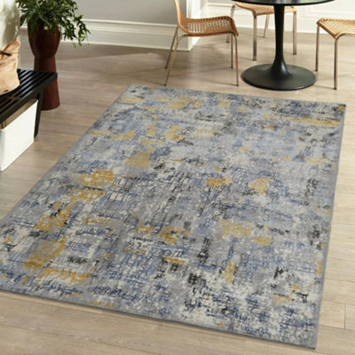 B&Q Vinci Multicolour Abstract Medium Rug, (L)170Cm X (W)120Cm