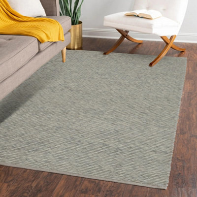 B&Q Savannah Grey Knotted Large Rug, (L)230Cm X (W)160Cm