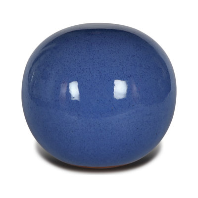 Terrastyle Blue Terracotta Sphere Garden Ornament (H)22Cm (W)25Cm
