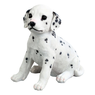 Terrastyle White, Black Resin Dalmation Puppy Garden Ornament (H)23.3Cm