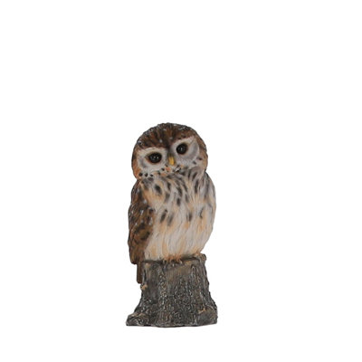 Terrastyle Brown Resin Owl Garden Ornament (H)25.5Cm (W)12.5Cm