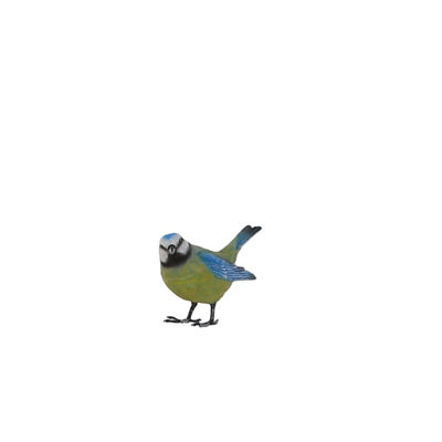 Terrastyle Blue, Green, White, Black Resin Bluetit Garden Ornament (H)10.7Cm