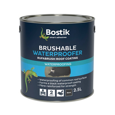 Bostik Black Roofing Waterproofer, 2.5L Can