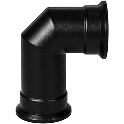 Adam Angled Stove Pipe in Black - Black