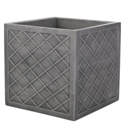 Sankey Large Lazio Square Plastic Planter(W)39.5Cm