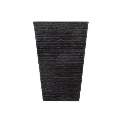 Strata Ash Plastic Rectangular Planter (H)25.5Cm (W)25Cm