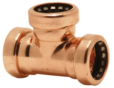 Pegler Yorkshire Tectite Bq28619147 Push-Fit Equal Pipe Tee (Dia)15Mm X 15Mm X 15Mm