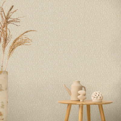 Holden Cream Textured Fabric Effect Embossed Wallpaper