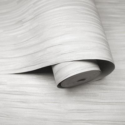Holden Décor Opus Ferrara Grey Fabric Effect Textured Wallpaper