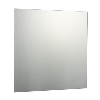 B&Q Clear Rectangular Frameless Mirror Tile (H)22Cm (W)22Cm Pack Of 4