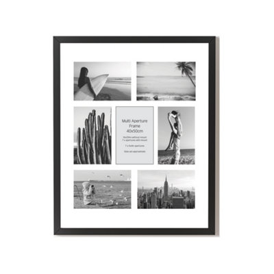 B&Q Black Multi Picture Frame (H)53Cm X (W)43Cm