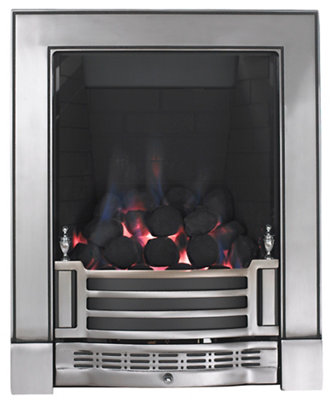 Focal Point Finsbury Full Depth Chrome Effect Manual Control 3.75Kw Gas Fire
