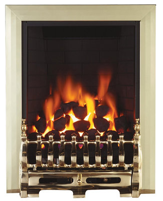 Focal Point Blenheim Brass Effect Remote Controlled 3.75Kw Gas Fire