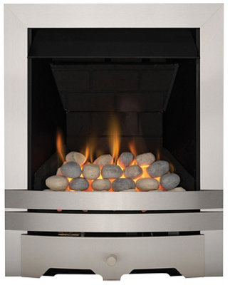 Focal Point Lulworth Multi Flue Brushed Stainless Steel Effect Remote Controlled 3.75Kw Gas Fire