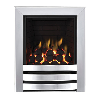 Focal Point Langham Full Depth Chrome Effect Remote Controlled 3.75Kw Gas Fire