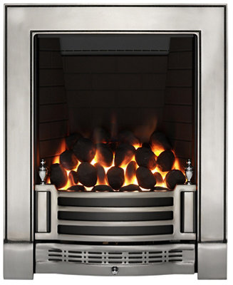 Focal Point Finsbury Full Depth Chrome Effect Remote Controlled 3.75Kw Gas Fire