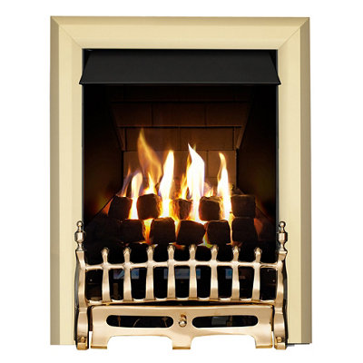 Focal Point Blenheim Multi Flue Brass Effect Slide Control 3.1Kw Gas Fire