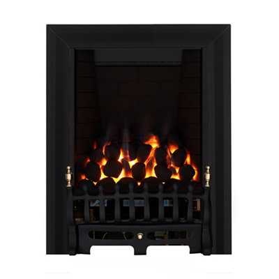 Focal Point Blenheim Full Depth Black Manual Control 3.75Kw Gas Fire