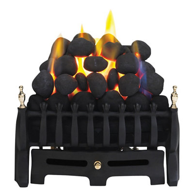 Focal Point Blenheim Black Manual Control 3.75Kw Gas Fire Tray