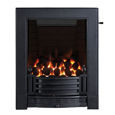 Focal Point Finsbury Full Depth Black Slide Control 3.75Kw Gas Fire