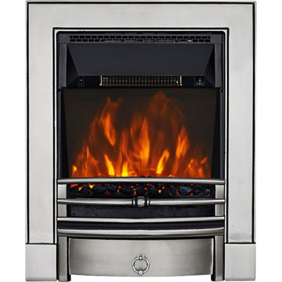 Focal Point Soho 2Kw Chrome Effect Inset Electric Fire (H)59.6Cm (W)48.5Cm (D)15.4Cm