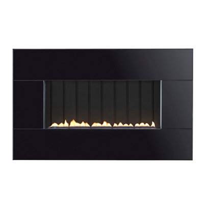 Focal Point Piano Flueless Black Manual Control 2.6Kw Gas Fire