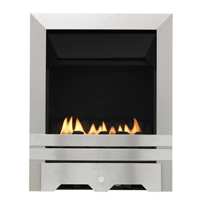 Focal Point Lulworth Stainless Steel Effect Manual Control 2.3Kw Gas Fire
