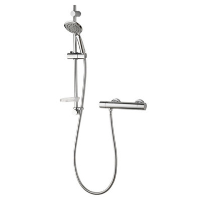 Aqualisa Sierra Chrome Effect Rear Fed Thermostatic Mixer Shower & 1500M Hose Length