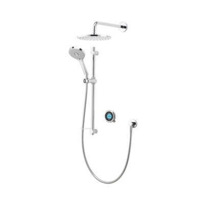 Aqualisa Optic Q Concealed Valve Hp/Combi Wall Fed Smart Digital Mixer 3-Spray Pattern Shower Fixed Head