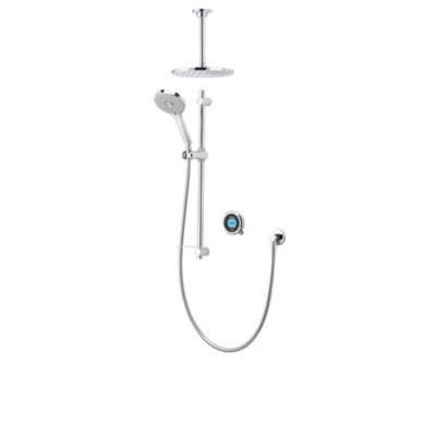 Aqualisa Optic Q Concealed Valve Hp/Combi Smart Digital 3-Spray Pattern Shower With Adjustable & Fixed Heads