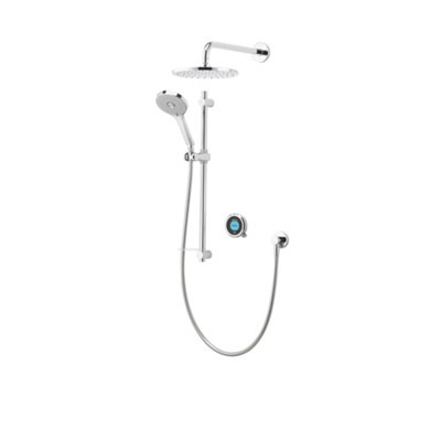 Aqualisa Optic Q Concealed Valve Hp/Combi Wall Fed Smart Digital 3-Spray Pattern Shower With Adjustable & Fixed Heads
