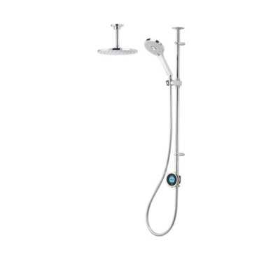 Aqualisa Optic Q Concealed Valve Hp/Combi Ceiling Fed Smart Digital 3-Spray Pattern Shower With Adjustable Head