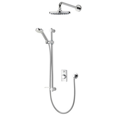Aqualisa Visage Q Concealed Valve Gravity-Pumped Wall Fed Smart Digital 4-Spray Pattern Shower With Adjustable Head