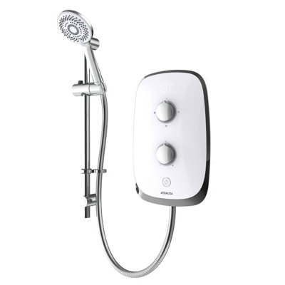 Aqualisa Esense Gloss White Manual Electric Shower, 9.5Kw