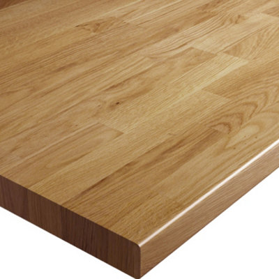 Wilsonart Colmar Oak Wood Effect Laminate Post-Formed Edge Kitchen Breakfast Bar, (L)3000Mm (W)900Mm (T)38Mm