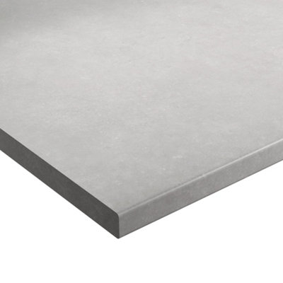 Wilsonart Tectonica Grey Stone Effect Laminate Post-Formed Edge Kitchen Breakfast Bar, (L)3000Mm (W)900Mm (T)38Mm