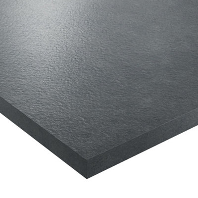 Wilsonart Brasilia Matt Grey Stone Effect Laminate Square Edge Kitchen Breakfast Bar, (L)3000Mm (W)900Mm (T)22Mm