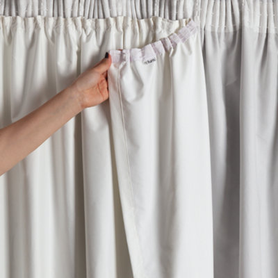 Furn. Thermal Pencil Pleat Curtain Lining Pair, (L) 112Cm X (W) 124Cm