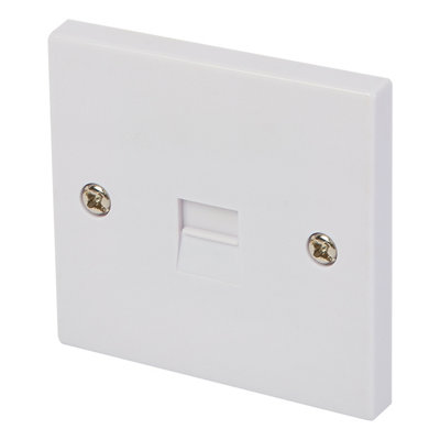 Slx White 1 Gang Master Telephone Socket 85Mm