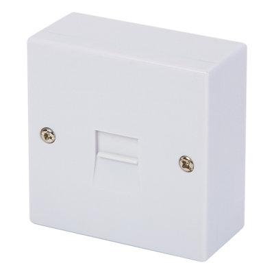 Slx White 1 Gang Telephone Socket 68Mm