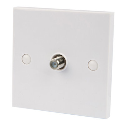 Slx White 1 Gang Gloss Plastic Outlet Plate